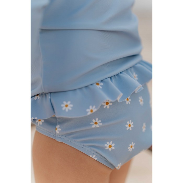 Bluza cu maneca lunga cu protectie UV 50+ - Daisies Blue - Little Dutch
