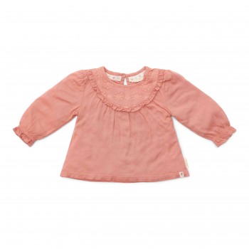 Bluzita cu maneci bufante - Warm Rose - Little Farm - Little Dutch Bluzita cu maneci bufante - Warm Rose - Little Farm - Little Dutch