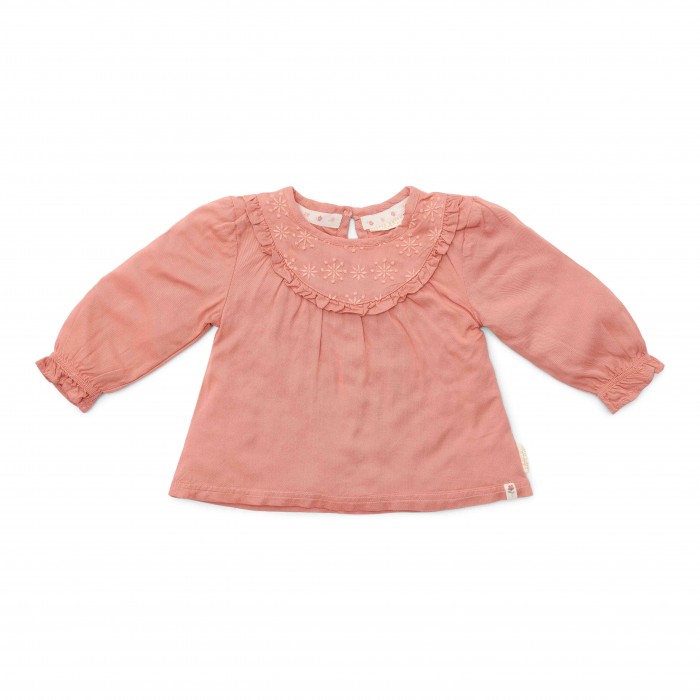 Bluzita cu maneci bufante - Warm Rose - Little Farm - Little Dutch