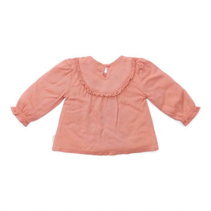 Bluzita cu maneci bufante - Warm Rose - Little Farm - Little Dutch