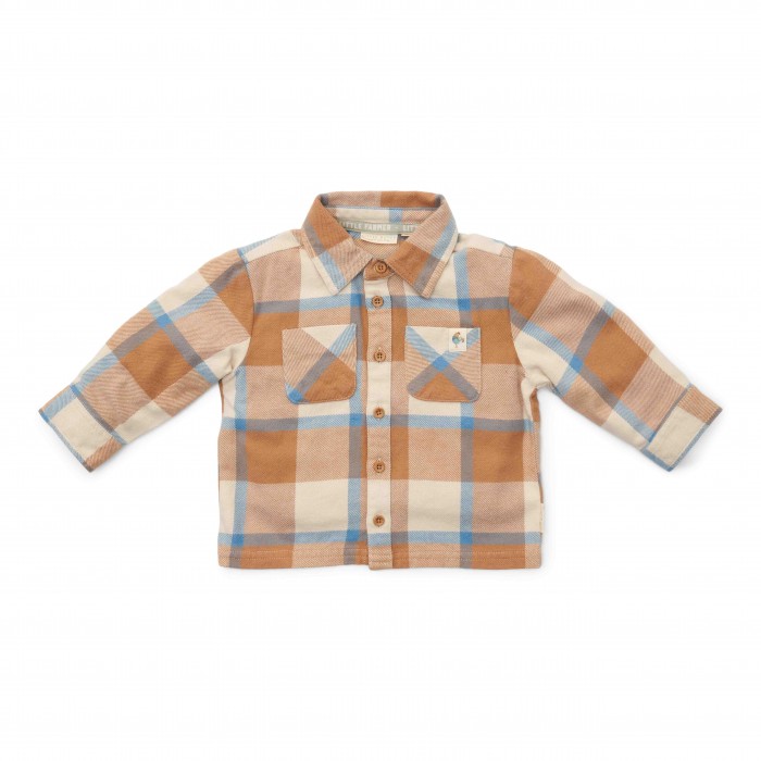 Camasa cu maneca lunga - Ice blue check -  Little Farm - Little Dutch