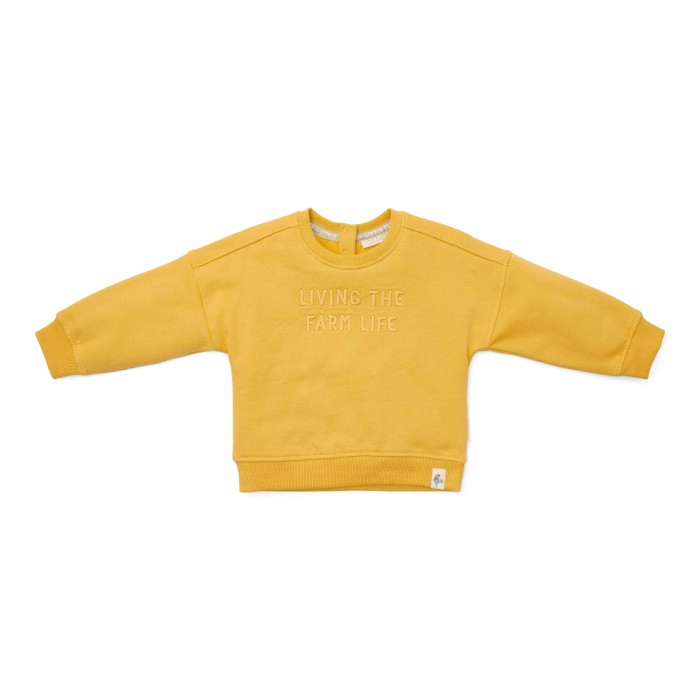 Bluza cu maneca lunga din bumbac organic- Mustard Yellow - Little Dutch