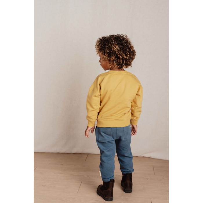 Bluza cu maneca lunga din bumbac organic- Mustard Yellow - Little Dutch