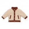Jacheta reversibila din bumbac organic - Brown / Sand - Little Farm - Little Dutch