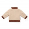 Jacheta reversibila din bumbac organic - Brown / Sand - Little Farm - Little Dutch