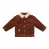 Jacheta reversibila din bumbac organic - Brown / Sand - Little Farm - Little Dutch
