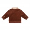 Jacheta reversibila din bumbac organic - Brown / Sand - Little Farm - Little Dutch