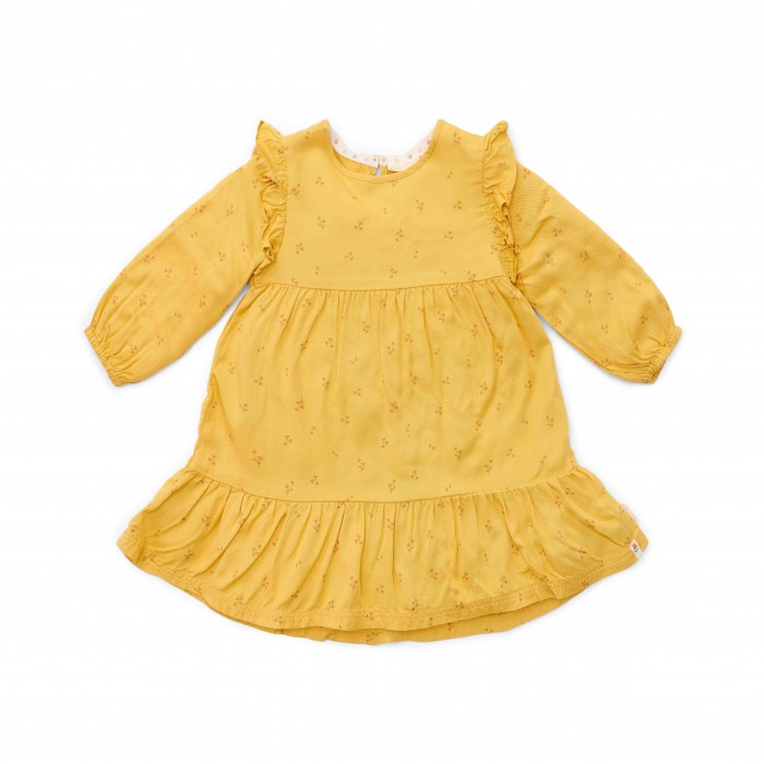 Rochita cu maneca lunga - Warm Yellow Blooming Flowe - Little Farm - Little Dutch