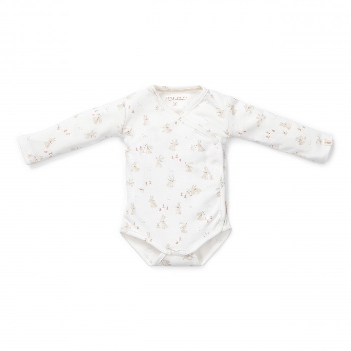 Body kimono cu maneca lunga  din bumbac organic - Baby Bunny - Little Dutch