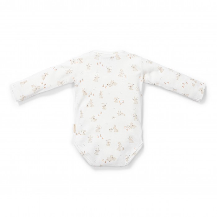 Body kimono cu maneca lunga  din bumbac organic - Baby Bunny - Little Dutch