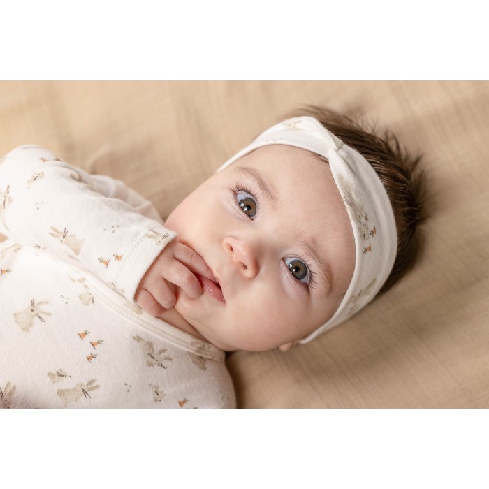 Body kimono cu maneca lunga  din bumbac organic - Baby Bunny - Little Dutch