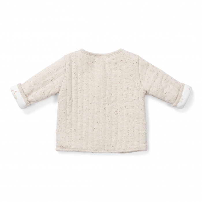 Jacheta reversibila din bumbac organic - Baby Bunny/Nappy Sand - Little Dutch