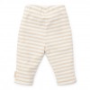 Pantaloni din bumbac organic - Stripe Sand/White - Little Dutch