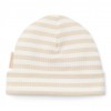 Caciulita din bumbac organic pentru bebelusi - Stripe Sand/White - Little Dutch
