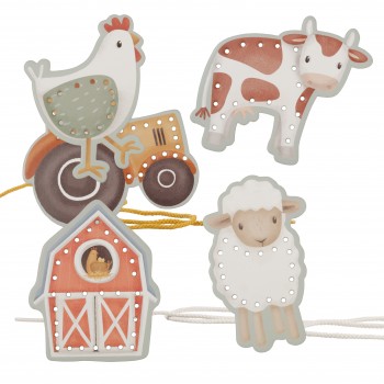 Set de cartonase cu snur - Little Farm - Little Dutch Set de cartonase cu snur - Little Farm - Little Dutch