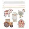 Set de cartonase cu snur - Little Farm - Little Dutch