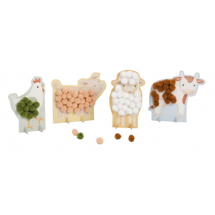 Joc creativ cu pompoane - Little Farm - Little Dutch