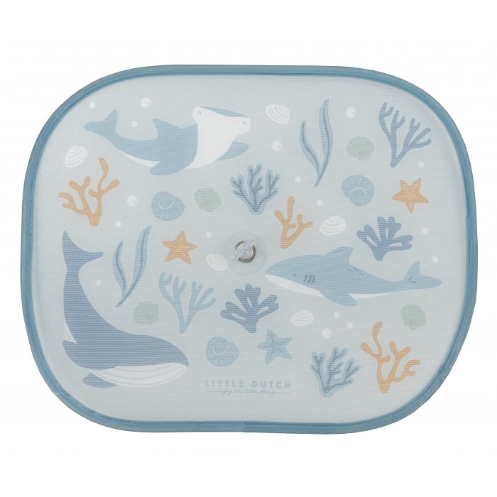 Parasolar auto pentru copii - Set 2 bucati - Ocean Dreams Blue - Little Dutch