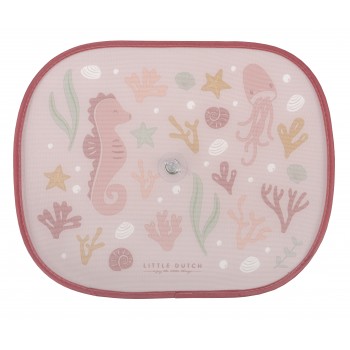 Parasolar auto pentru copii - Set 2 bucati - Ocean Dreams Pink - Little Dutch