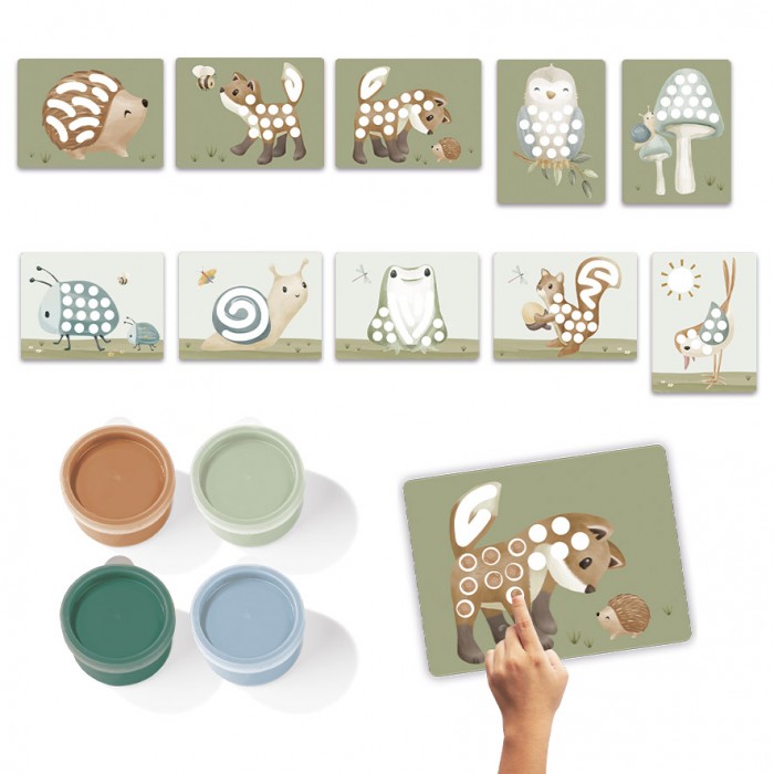Carte pentru pictat cu degetele - Forest Friends - Little Dutch