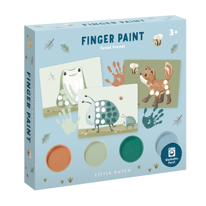 Carte pentru pictat cu degetele - Forest Friends - Little Dutch