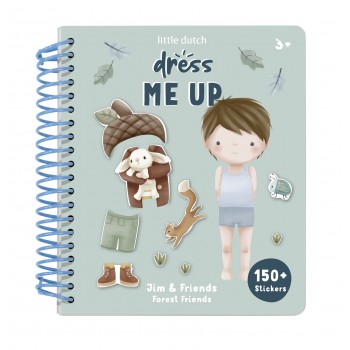 Carte cu activitati pentru copii - Dress me Up - Jim & Friends - Forest Friends - Little Dutch Carte cu activitati pentru copii - Dress me Up - Jim & Friends - Forest Friends - Little Dutch