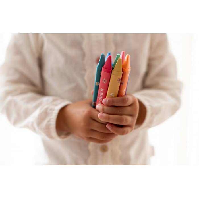 Creioane cerate ROSA - set 8 bucati - Little Dutch