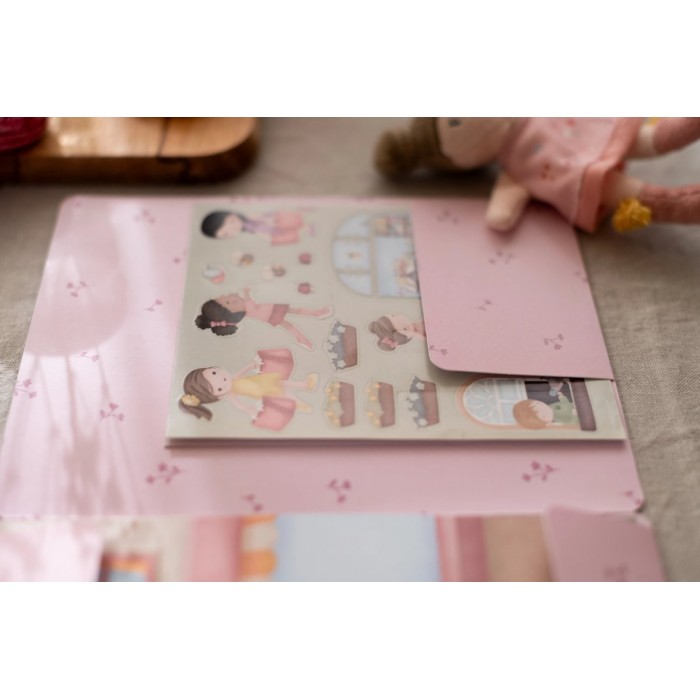 Set de autocolante reutilizabile - ROSA - Little Dutch