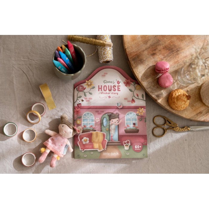 Set de autocolante 3D reutilizabile - Rosa - Little Dutch