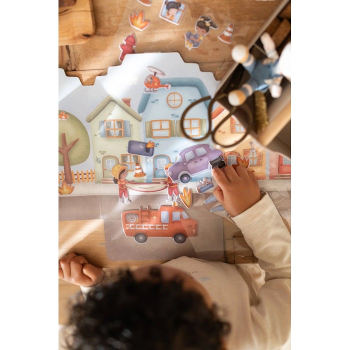 Set de autocolante 3D reutilizabile - Jim - Little Dutch