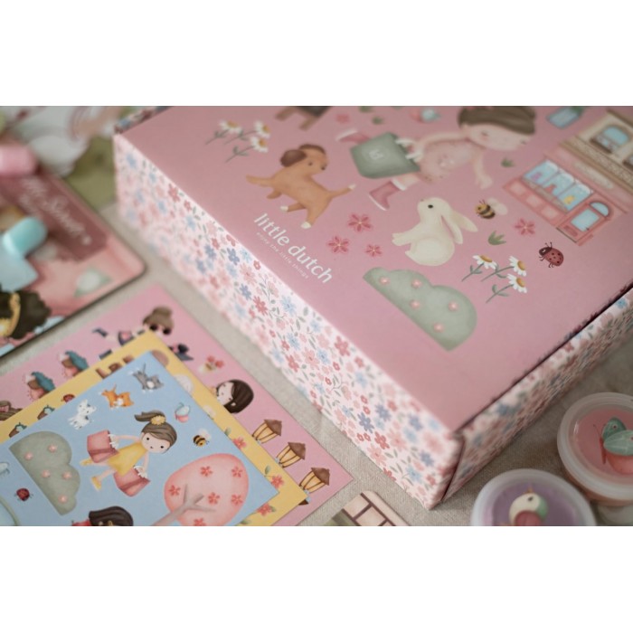Cutie cu activitati creative XL - Rosa - Little Dutch