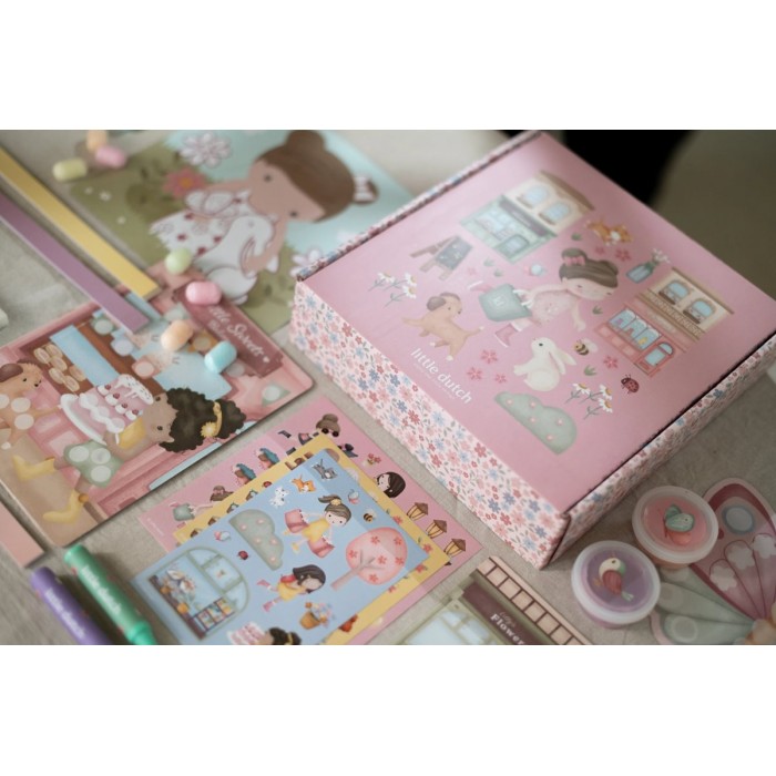 Cutie cu activitati creative XL - Rosa - Little Dutch