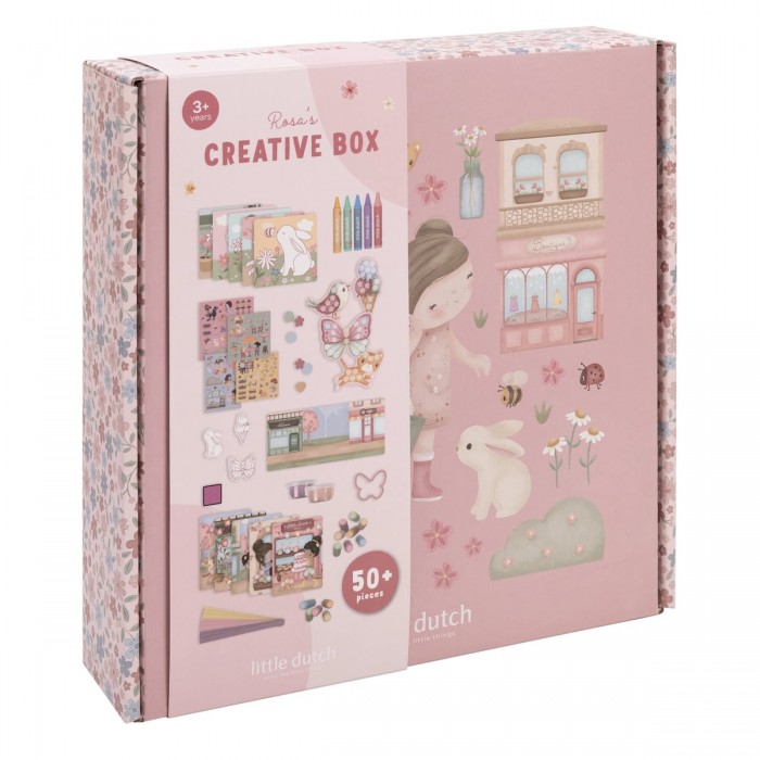 Cutie cu activitati creative XL - Rosa - Little Dutch