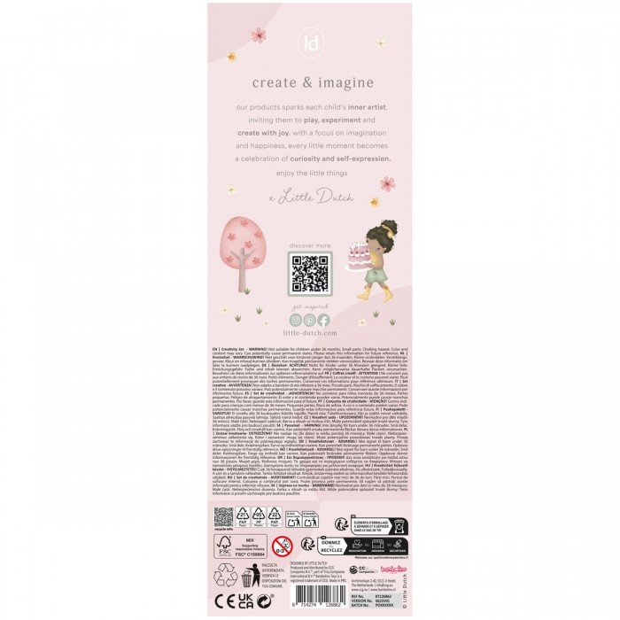 Cutie cu activitati creative XL - Rosa - Little Dutch