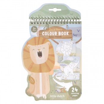 Carte de colorat - Jim - Safari Friends - Little Dutch