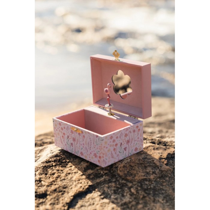 Cutie muzicala pentru bijuterii - Pink - Safari Friends - Little Dutch