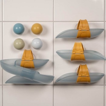 Jucarie de baie - traseu cu bile - Albastru - Little Dutch Jucarie de baie - traseu cu bile - Albastru - Little Dutch