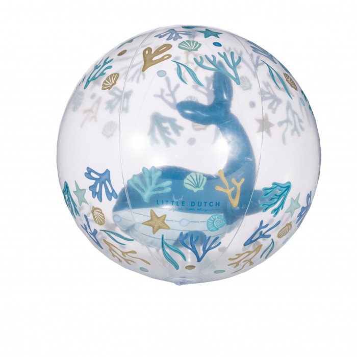 Minge de plaja cu figurina 3D - Ocean Dreams - Albastru - Little Dutch