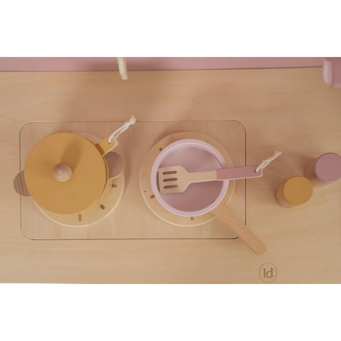 Bucatarie din Lemn FSC - Pink - Little Dutch Bucatarie din Lemn FSC - Pink - Little Dutch