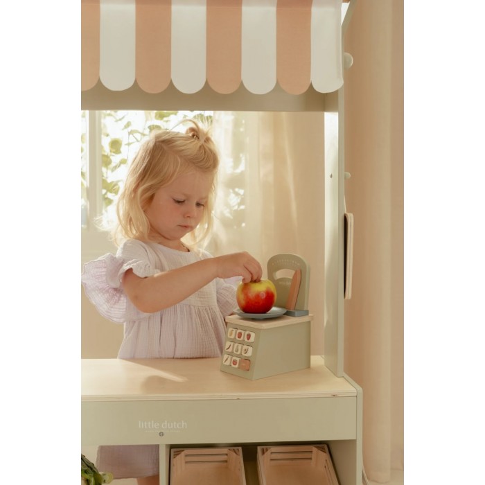 Cantar din lemn pentru jocul de rol - Green - Little Dutch Cantar din lemn pentru jocul de rol - Green - Little Dutch