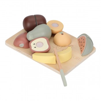 Set de fructe din lemn FSC pentru feliat - Little Dutch Set de fructe din lemn FSC pentru feliat - Little Dutch