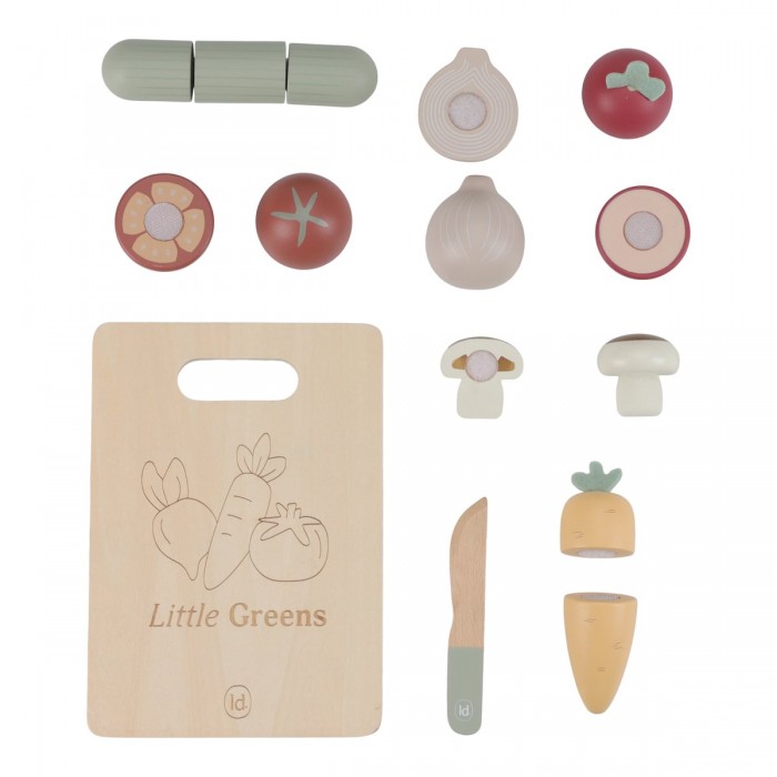 Set de legume din lemn FSC pentru feliat - Little Dutch Set de legume din lemn FSC pentru feliat - Little Dutch
