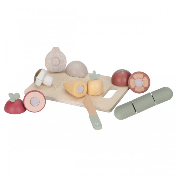 Set de legume din lemn FSC pentru feliat - Little Dutch Set de legume din lemn FSC pentru feliat - Little Dutch