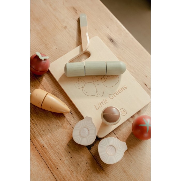 Set de legume din lemn FSC pentru feliat - Little Dutch Set de legume din lemn FSC pentru feliat - Little Dutch