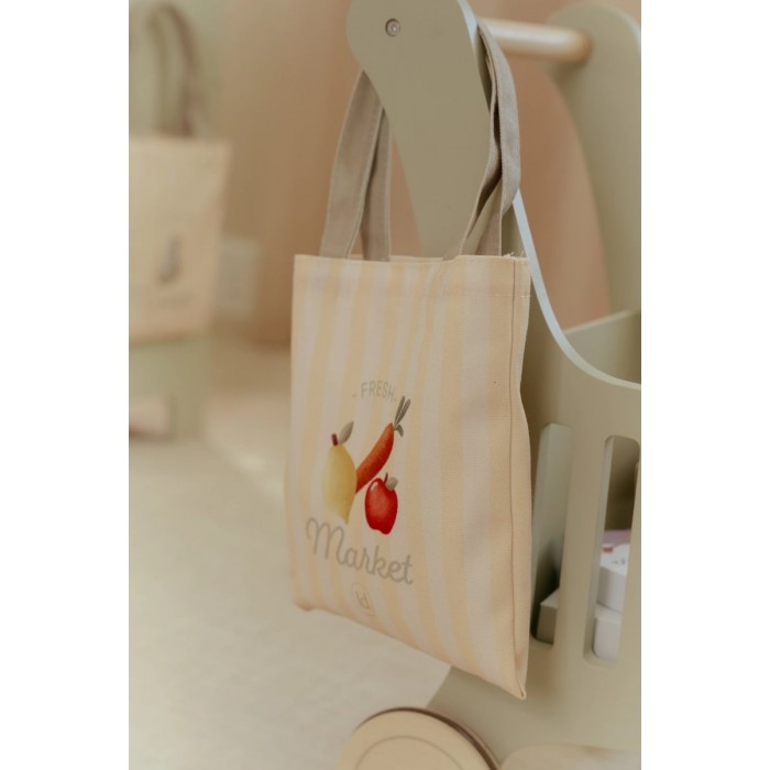 Cos de cumparaturi din lemn cu accesorii - Little Dutch Cos de cumparaturi din lemn cu accesorii - Little Dutch