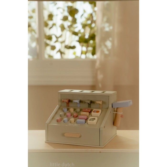 Casa de marcat cu scaner si accesorii pentru jocul de rol din lemn FSC - Little Dutch Casa de marcat cu scaner si accesorii pentru jocul de rol din lemn FSC - Little Dutch