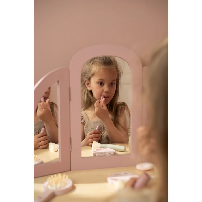 Masuta de toaleta cu oglinda si scaunel - Little Dutch Masuta de toaleta cu oglinda si scaunel - Little Dutch