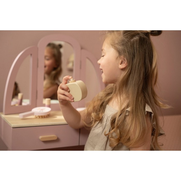 Masuta de toaleta cu oglinda si scaunel - Little Dutch Masuta de toaleta cu oglinda si scaunel - Little Dutch