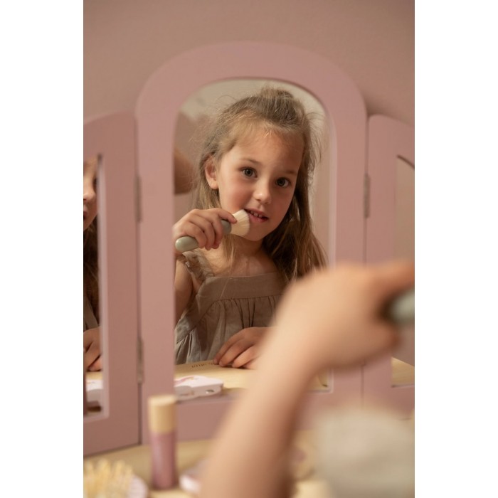 Masuta de toaleta cu oglinda si scaunel - Little Dutch Masuta de toaleta cu oglinda si scaunel - Little Dutch