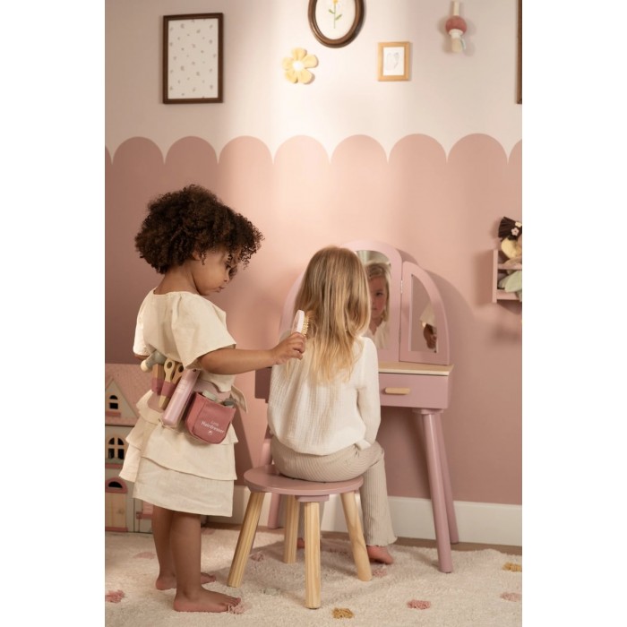 Set pentru coafor din lemn FSC - Pink - Little Dutch Set pentru coafor din lemn FSC - Pink - Little Dutch